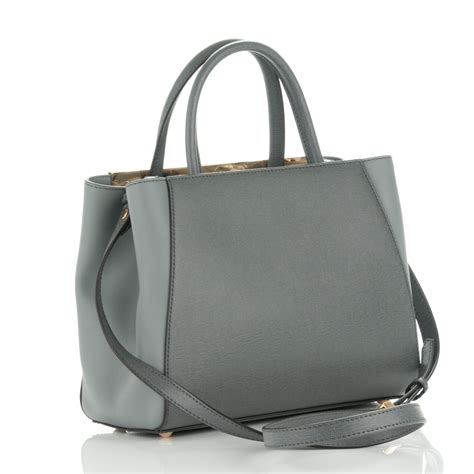 fendi petit 2jours grey|FENDI Vitello Elite Petite 2Jours Tote Grey .